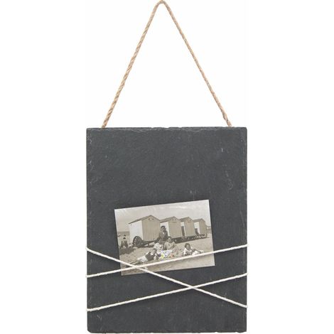 Cadre Photo avec Pendentif Ardoise Gris 17 x 22 cm