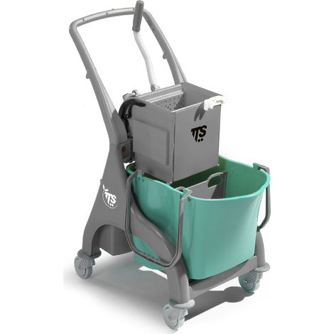 Carrello professionale per le pulizie Nick grigio 28 lt con strizzatore O-Key e maniglia U