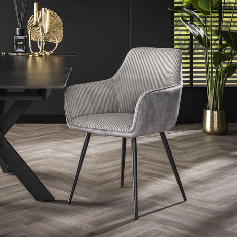 Esszimmerstuhl Rivo Rib Rock Silver Rib Stoffsitz