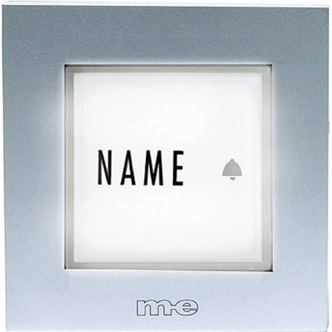 Plaque de sonnette simple m-e modern-electronics KTB-1 S argent 12 V/1 A X95027