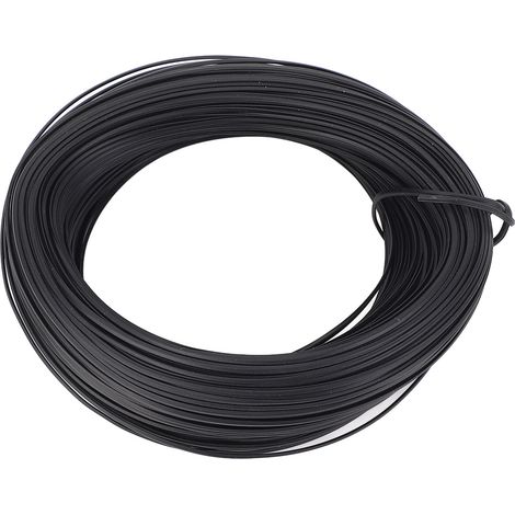 Fil d'attache pour armatures 0,55 mm type plat 85 m acier galvanisé et PVC fil de fer noir pour ligature de barres d'armature (1/5)