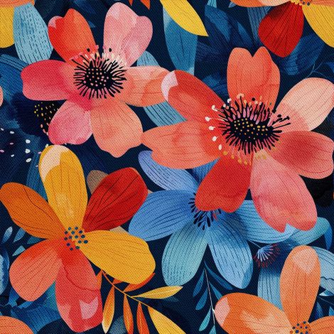 Tela decorativa para exteriores Oxford - Motivo de flores I DX5548 (1/5)