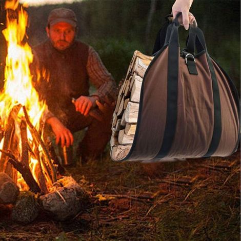 Sac A Buches - Toile Impermeable - 92 X 48 5 Cm - Pour Cheminee Et Poêle A Bois - 1 Piece (1/5)