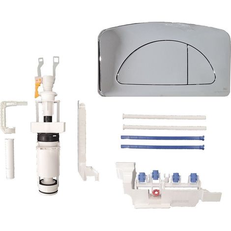 Kit Trasformazione da mono a doppio tasto cromo per cassetta incasso Diamante OLI (1/3)