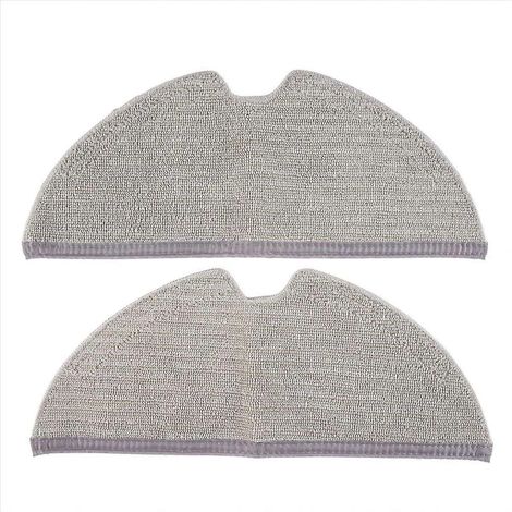 Lot de 2 balais à franges à couverture intégrale pour aspirateur robot laveur 1C 1T F9 D9 : pièces détachées pour balai à franges sec et humide, réservoir d'eau et chiffons.