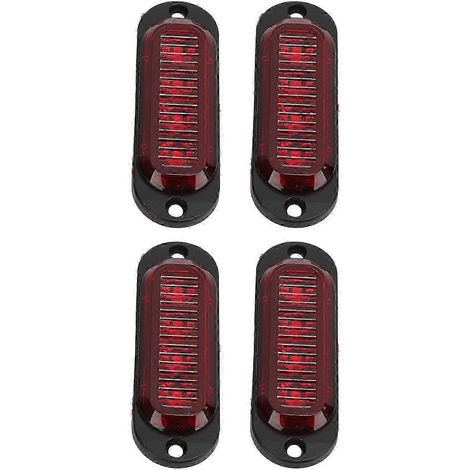luces laterales para camión, alto brillo 3000K, LED impermeables IP65, fácil instalación, luz intermitente de emergencia para camión, 12"24VRed Edition 0618