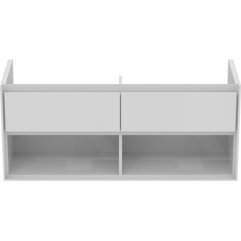 Meuble bas IS MDWT Connect Air, 2 tiroirs, 1200x440x517mm, blanc brillant/mat (1/5)