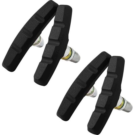 2 Paires V-Brake Patins de Frein 70mm V Bike plaquettes de frein de vélo avec écrous hexagonaux et entretoises Ensemble de blocs de Frein Vélo Set 70 mm VSP70 (BLACK) (1/5)