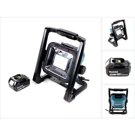 Makita DEADML / DML 805 Proyector LED para la construcción 14,4 - 18 Volt / 230 Volt + 1x BL 1850 B 18V - 5 Ah Li-Ion batería (1/5)