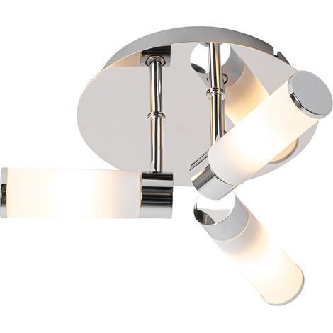 Moderne Badezimmer-Deckenleuchte Chrom 3-flammig IP44 - Bath