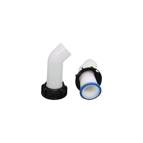 Bec de Vidange IBC 1000L avec Écrou, Rallonge Universelle pour Cuve Eau de Pluie, Adaptateur Buse Robinet Réservoir (1/4)
