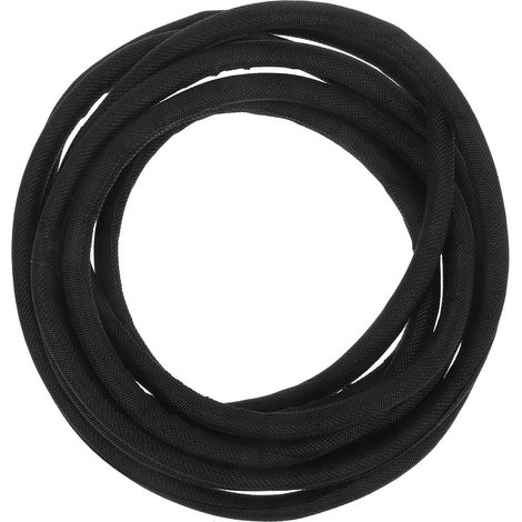 Gaine de Câble en Polyester Noir 3 Mètres pour Protection des Câbles Morsures de Chat et Chien, Résistance la Corrosion l'usure, pour Maisons et Bureaux (1/5)