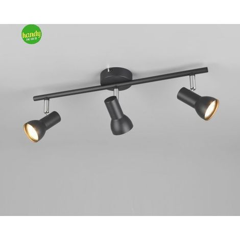 Barra Cantar Trio Lighting 3x GU10 in metallo nero opaco