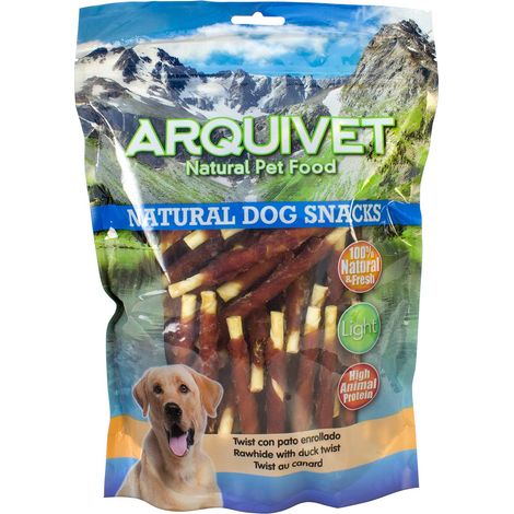 ARQUIVET Twist di anatra arrotolata - 13 cm / 1 Kg - Snack 100% naturali per cani - prelibatezze per cani - Prodotto leggero - Molto ricco di sostanze nutritive (1/5)