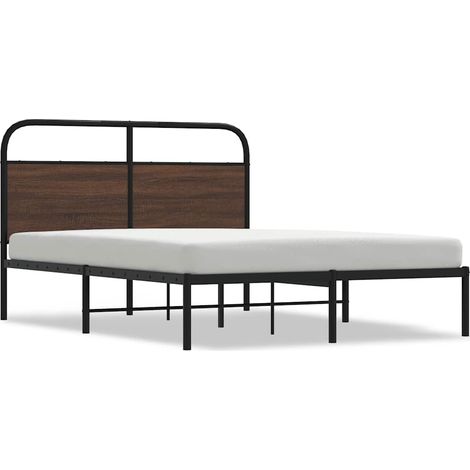 Maison Exclusive - Bettgestell ohne Matratze 120x190 cm Braun Eic (1/5)
