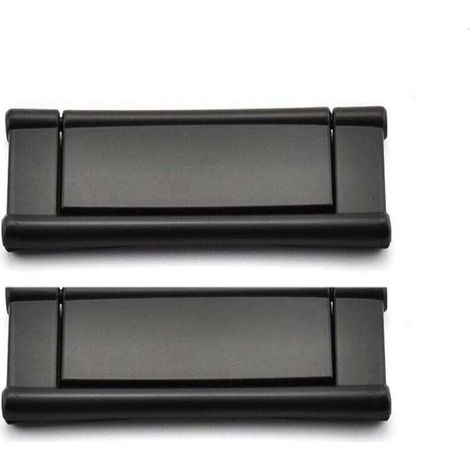 Maniglia per mobili da cucina, XU, maniglie invisibili da 64 mm per mobili e cassetti da cucina - Lega di zinco - Nero opaco - 2 pezzi - KZQ (1/4)