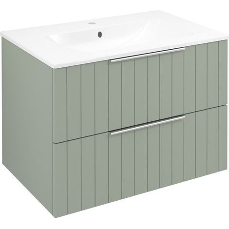 CIRASA STRIP Meuble sous-vasque 69,8x52x46cm, vert (1/4)