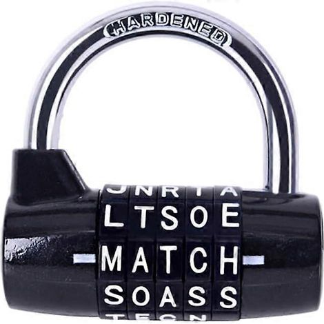 Cadenas pour casier de gym, cadenas à combinaison à 5 lettres, cadenas à combinaison à 5 chiffres, cadenas de sécurité pour casier de gym scolaire, spo (1/5)