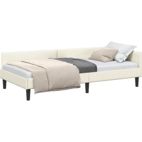Maison Exclusive - Cornice del letto ad angolo Crema 80 cm x 200 cm Velluto