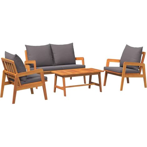 Bistro Set 4 pcs Brown 75 x 45 x 38cm Solid Acacia wood vidaXL