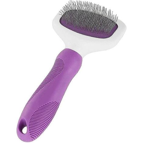 Brosse démêlante pour chiens de petite et grande taille, avec tête rotative, élimine efficacement les nœuds, les bourres et les poils morts. (1/5)
