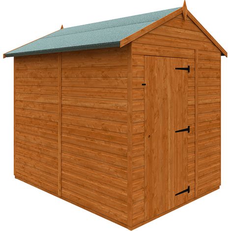 8 x 6 Feet Flex Apex Windowless 12mm Flex - Solid Wood/Softwood/Pine - L238.8 x W175 x H213.5 cm - Burnt Orange