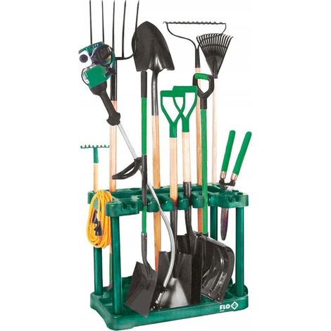SOPORTE DE JARDÍN PARA HERRAMIENTAS DE JARDINERÍA CON RUEDAS, 74 x 35 x 84 cm