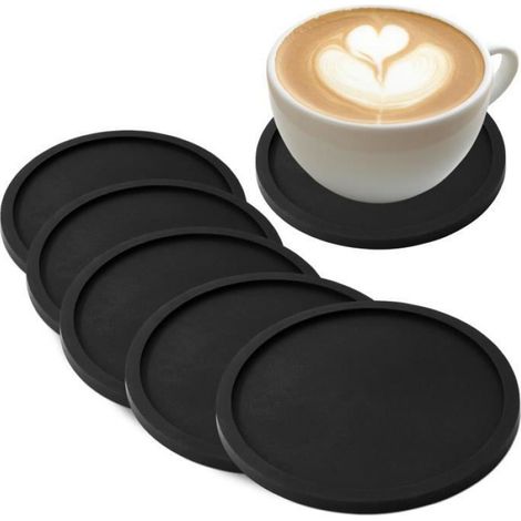 Dessous De Verre - Silicone - Pour Protection Surface Table Comptoir - Lot De 8