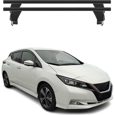 OMAC Dachträger Querträger Alu für Nissan Leaf II 2018-2025 – Abschließbar – T-Nut – City-Crash-getestet – Max. 50 kg Schwarz (1/5)