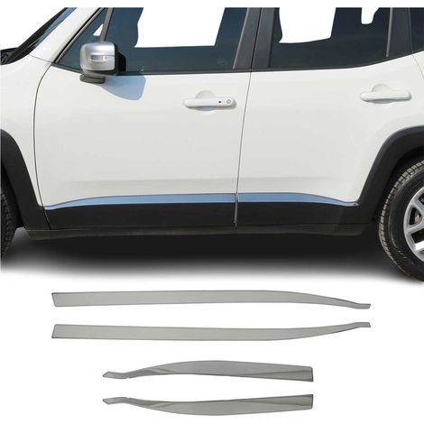 Garniture Baguette de porte latérale pour Jeep Renegade 2014-2024 inox 4Pcs (1/5)