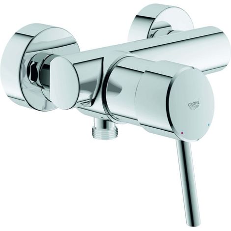 Mitigeur de douche monocommande mural chrome – Finition GROHE StarLight – Technologie SilkMove – Débit réglable – 32210001