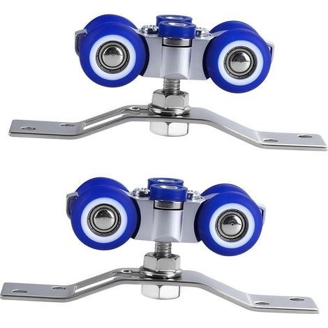 2 Pièces Roulette Guide Porte Coulissante pour Douche, Placard et Baie Vitrée, Roulette de Porte Coulissante de Douche pour Placard Coulissant, Facile à Installer et Fonctionne Silencieusement. (1/5)