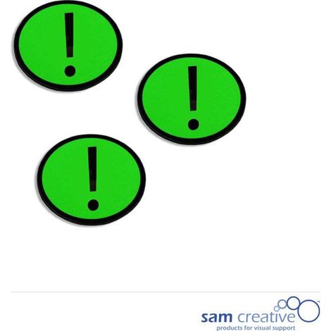 Magnetisch Symbool Uitroepteken 3x3 cm groen