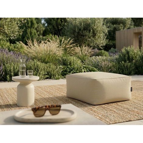 BOBOCHIC - Pouf pour canapé de jardin modulable RIVIERA   Beige (1/5)