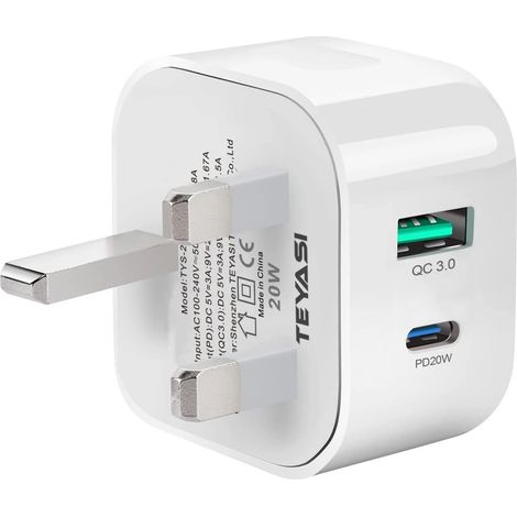 Connecteur USB-C, adaptateur de chargeur USB et Type-C pour iPhone, charge rapide 20 W (1/5)