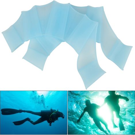 1 Paire de Palmes Mains pour Natation, Plongée et Sports Aquatiques - Propulsion Efficace (Taille L)