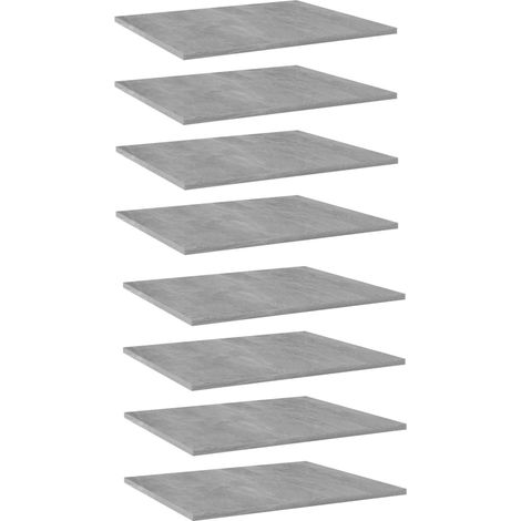 Bücherregal-Bretter 8 Stk. Betongrau 60x50x1,5 cm Holzwerkstoff