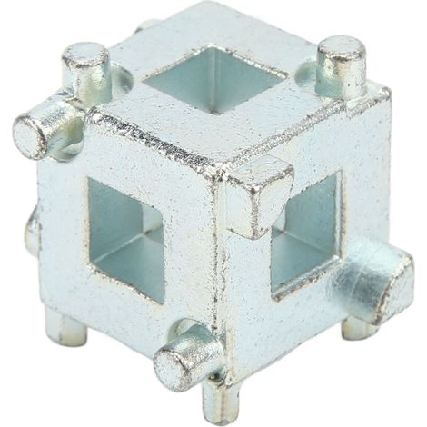 Jeu de 4 outils professionnels de réparation frein à disque, piston 3/8 pouce en acier au carbone, argent, cube de retournement étrier, démonte-piston automobile. (1/5)