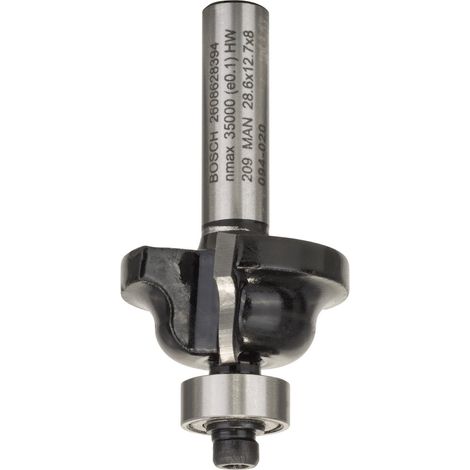 Fraiseuse à profilé en forme de bord, 8 mm, R1 4 mm, B 8 mm, L 12,4 mm, G 54 mm (1/7)