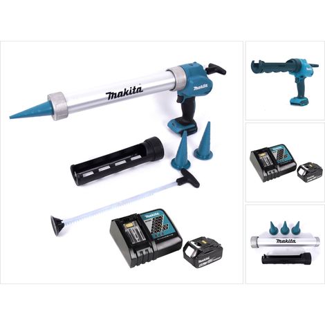 Makita DCG 180 RT1X Pistolet à cartouche sans fil 18 V 300 / 600 ml + 1x batterie 5,0 Ah + chargeur