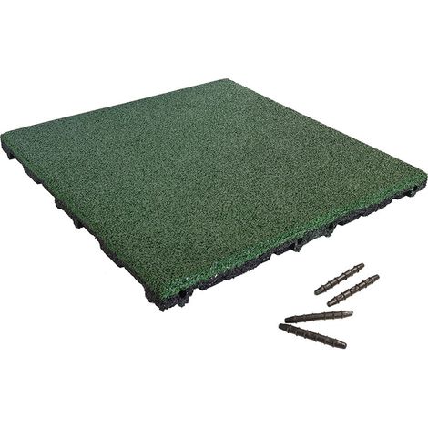 Vivol – Dalle amortissante 45mm – 50x50cm – anti-dérapante pour aire de jeux – Absorption chocs – Drainante – Résistante intempéries