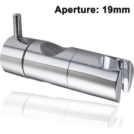 Support de pommeau de douche réglable pour barre de douche coulissante, support universel de 19 mm de diamètre extérieur pour barre de douche coulissante, fixation coulissante, remplacement pour salle