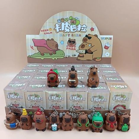 Ce coffret cadeau de Noël de 24 pièces sur le thème du capybara comprend un calendrier de l'Avent et un porte-bonheur, ce qui en fait un cadeau parfait pour les enfants.