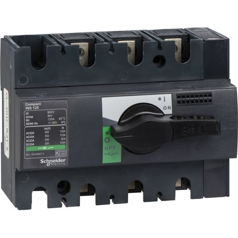 Interruttore / sezionatore Compact INS125 - 125 A - 3 poli - 28910