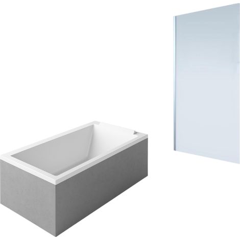 DURAVIT Starck Bañera recta 1700x750mm + Mampara de bañera recta AURYS Mist 1 cromo