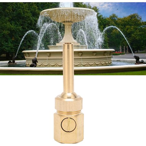 Buse de Fontaine Réglable en Laiton avec Robinet, Filetage Femelle pour Bassin 1/2 20mm (1/5)