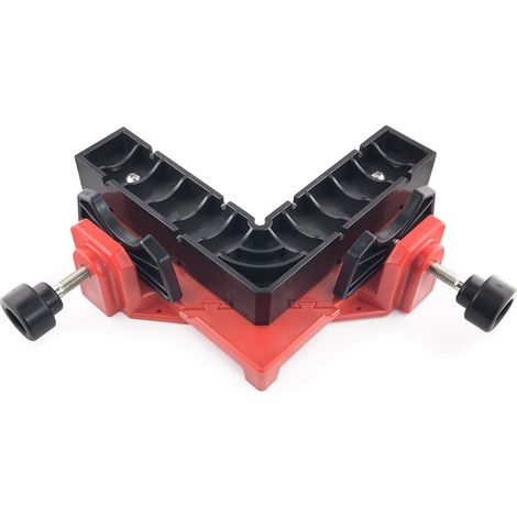 Équerre de serrage rouge pour le travail du bois Les serre-joints à angle droit sont des serre-joints de menuiserie utilisés pour fixer des planches  ce sont des serre-joints à angle droit utilisés po (1/5)