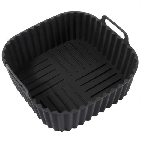 Recipiente Cuadrado Para Air Fryer - Revestimiento Antiadherente De Silicona Resistente Al Calor - Ideal Para Hornear - 1 Unidad (1/5)
