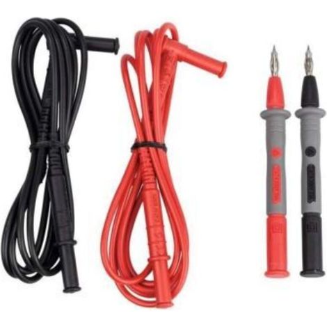 Chauvin Arnoux – Cordons de mesure standards – Ensemble de cordons de test isolés 1.5m – Compatible multimètres – Identification rouge et noir (1/5)