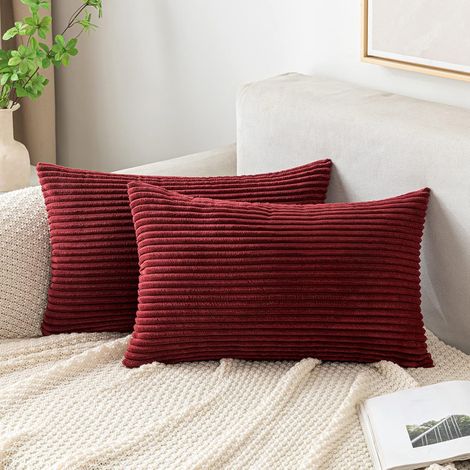 Decorative Housse de Coussin 30x50 Taie d'oreiller Bourgogne (1/5)